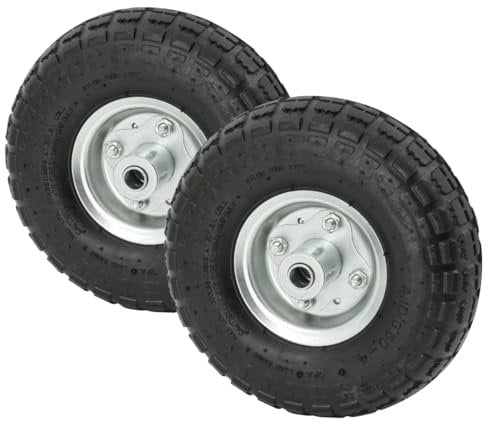 STI 2 x Ruote Pneumatiche per Carrello Porta Pacchi porta casse diametro 4.10/3.50-4 260x85