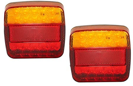 Car Rear Light Assemblies For Trailer For Truck For RV Lighting Upgrade Lights Stop Tail Turn Signal Lights License Number Plate Rear Lamp Cover