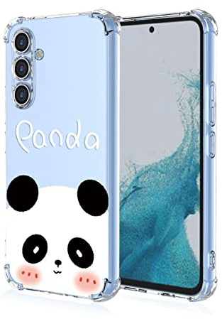 UPLAI Case for Samsung Galaxy A14 4G, Ultra Thin Soft TPU Silicone Bumper Shockproof Cover with 3D Painting Pattern, Elegant Simple Cute Transparent Case.Panda