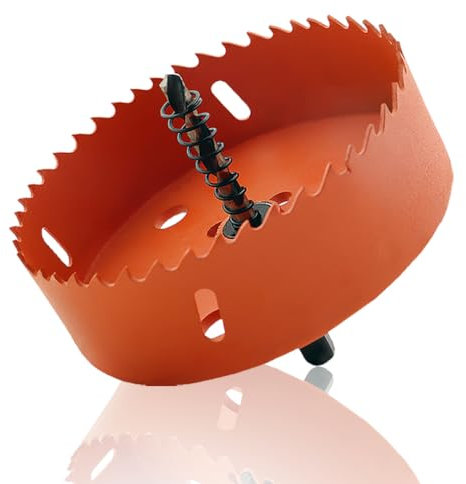 Seghe a Tazza per Metallo Fresa a Tazza Bi-Metallica M42 Bimetallica con Biella HSS per Lamiera, Alluminio Legno, PVC, Acciaio Inossidabile e Lamiera di Plastica 100MM
