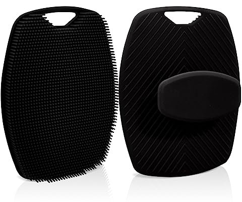 Silicone Body Scrubber, Premium Silicone Shower Scrubber For Nourishing Cleaning & Exfoliating Your Skin Lather Boosting Bristles With Ergonomic No-Slip Handle, Body Exfoliator For Men And Women