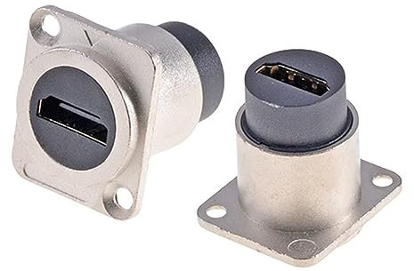 HangTon Lot de 2 coupleurs de prise HDMI 2.0 étanches - Câble en ligne de type D femelle vers femelle - Extension IP65