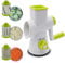 Top 3 Rotary Cheese Grater, Vegetable Slicer with Three Grater Drums, Safe and Reliable Hand Grater, Vacuum Suction Base, for Vegetables, Fruits, Cheese