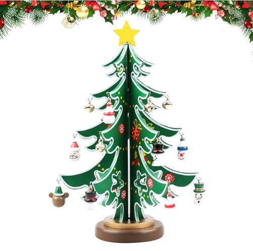 Alberi di Natale, migliori alberi di Natale per piccoli spazi, alberi di Natale artificiali in miniatura, albero di Natale da tavolo in legno per godersi l'atmosfera festiva