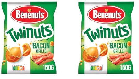 Benenuts Twinuts Goût Bacon Cacahuètes 150 g (Lot de 2)