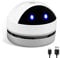 SPORWAY Tischstaubsauger Mini Tischsauger, Klein Handstaubsauger USB Wiederaufladbar Staubsauger, Hohe Saugleistung Staub Reiniger Elektrische PC Staubgebläse für Tastatur Desktop Sofa (Weiß - 1)