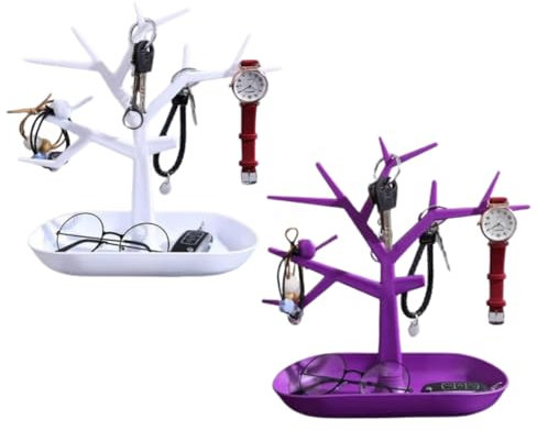 2 Pezzi Espositore a Forma di Albero,Appendi Gioielli,Organizer per Gioielli, per Anelli, Bracciali, Collane.