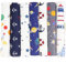 Baumwollstoff Stoffpakete,7 Stück 25 x 25cm Stoffe zum Nähen Patchwork DIY Stoffpaket DIY Baumwolltuch Meterware Stoffe Stoffreste Stoffpaket für Kleidung,Bettwäsche,Vorhänge,Tischdecken - Planet