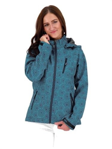 DEPROC-Active Damen Damen Softshelljacke mit Abnehmbarer Kapuze Übergangsjacke Windbreaker Shelby Peak Softshelljacke