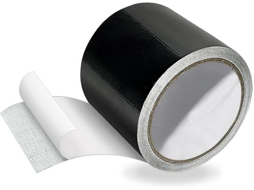 Birllaid Reparaturklebeband für Gewebeplanen,LKW-Plane Reparatur Spezialband,6M X 8CM für LKW abdeckplane, Markise, Zelt, Schlauchboot Stark klebrig, Wasserdicht,Abriebfestigkeit Schwarz