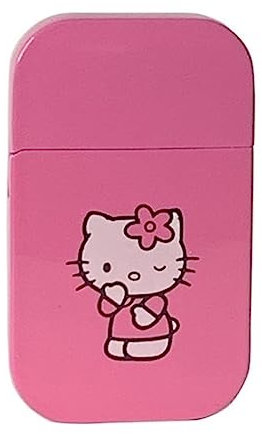 IHGVVING Briquet à Gaz Rechargeable Rose Kawaii Mignon Coupe-Vent Flamme Briquet de Poche pour Femme
