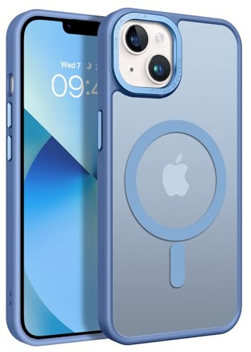 GaoBao für iPhone 13 Hülle, Handyhülle iPhone 13 [Kompatibel mit MagSafe] Durchscheinende Matte Magnetische Stoßfeste Anti-Fingerabdruck Schutzhülle Handyhülle für 6.1 Case, Blau