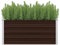 Tino Tech Fioriera rialzata da giardino, 100 x 40 x 45 cm, in acciaio zincato, per esterni, aiuola per piante, aiuola per erbe, aiuola da giardino, in metallo, colore marrone
