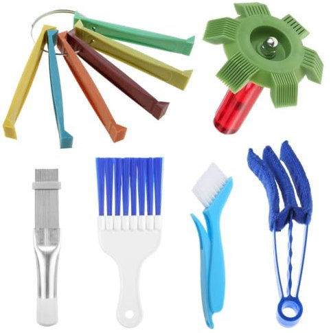 DHYAWUER 6PCS Air Conditioning Brush Tool, Steel AC Evaporator Comb, Radiator Condenser Fin Comb, FCR6 Fin Comb Tool Easy to Use