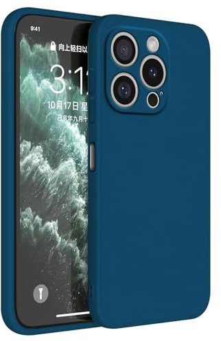 Topme Cover per Smartphone, Compatible with iPhone 16 Pro Max (6.9 Inches) Custodia Case, Protezione Della Pelle Della Custodia in Silicone Tpu - Blu zaffiro
