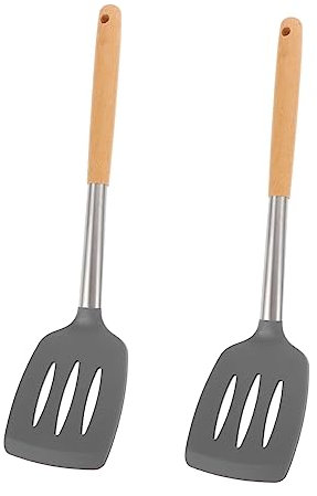 SHOWERORO Spatola in Silicone Manico Legno Strumento di Cottura Gadget da Cucina Antiaderente Utensile da Cucina Leggero E Facile da Usare