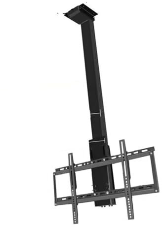 Support de plafond réglable pour TV motorisé, avec télécommande, rotation manuelle à 360°, convient aux supports TV motorisés de 81,3 à 190,5 cm