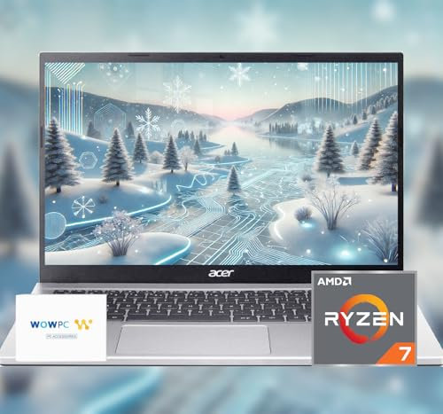 Acer Aspire Premium Laptop | 64GB RAM | 2TB SSD | 8-Core AMD Ryzen 7-5700U | 15.6 FHD Display (1920 x 1080) | Ethernet Port | Fast Wi-Fi 6 | Windows 11 Pro | with Recovery