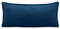 beties Samt&Sonders-Serie, Kissenhülle ca. 30x70 cm mit dekorativer Jeansnaht, aus deutschem Unternehmen in hochwertiger Qualität, Farbe: Admiral-blau