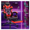 ELFORDSON Massage Gaming Chair for Kids Adults, Ergonomic Computer Office Chairs with Headrest, Lumbar Cushion, Footrest, High Back 150° Reclining, 360° Swivel, PU Leather, Red