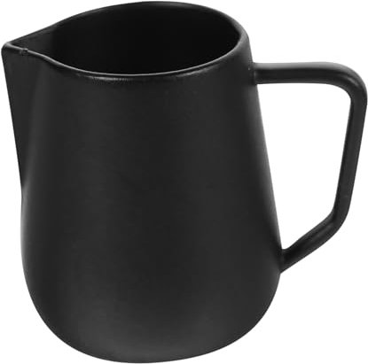 Milisten Puppenhaus Milchaufschäumkrug Mini Latte Tasse Mikro Dekoration Für Puppenhaus Schwarzes Modell Für Kaffeeliebhaber Ergänzung Für Miniaturwelten