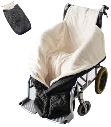 FahQuintuple Rollstuhl Fußsack, Rollstuhlsack für Erwachsene mit Flanellfutter, Rollstuhlsack Winter Tragbare Warme Rollstuhl Schlupfsack für Rollstuhlfahrer