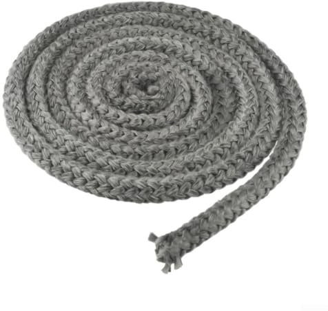 Sumsoctober Fireplace Sealing Rope 6mm Fiberglass Gasket Cord Heat Resistant Stove Door Seals Replacement for Wood Burners Heaters Fires Secure Fit Multiple Sizes(6mm*3m)