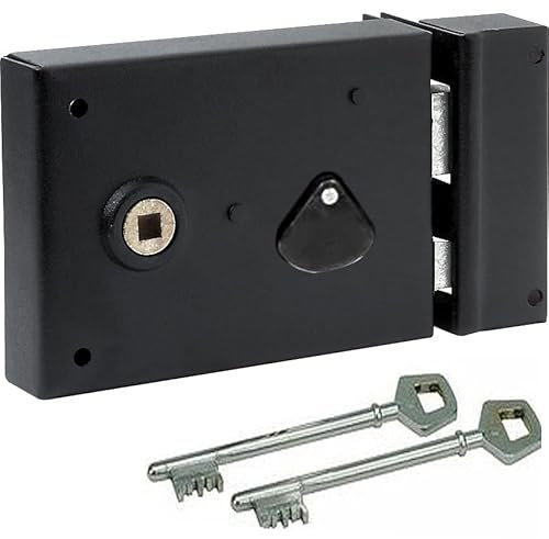 Bricard - Serrure en applique monopoint horizontale à fouillot Ouverture Droite 2 Clé à gorges Axe 55 mm