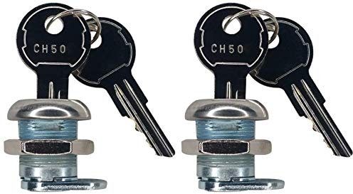 JQuad 2 Stück gleichschließende LKW-Werkzeugkasten-Schlösser mit Schlüsseln – Ersatz-Zylinder für Pickup-Werkzeugkasten, Schließzylinder für Verriegelung (2 Stück)