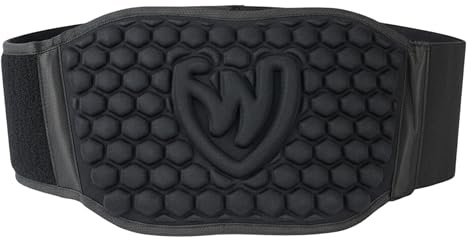 German Wear Motorrad Nierengurt Lendengurt Rückenstütze Nierenschutz Nierenwärmer & Nieren Vibrationsschutz Elastisch Verstellbar Schwarz 3 Designs XXS–5XL