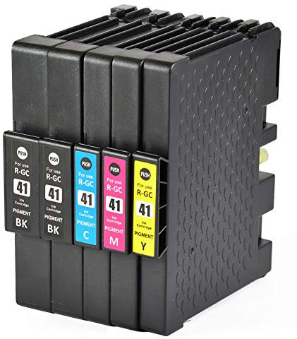 Bergsan 5 Druckerpatronen kompatibel für Ricoh Aficio GC-41 GC 41 XL für Ricoh Aficio SG2100N SG3100SNW SGK3100DN SG3110DN SG3110DNW SG3110SFNW SG3120BSFNW SG3120BSF SG7100DN