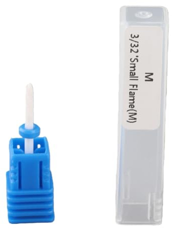 Brocas para uñas, broca profesional de lima para uñas de cerámica para manicura, pedicura, cutícula, gel, esmalte de uñas con base de pantalla, 5 tipos(Blanco 01 #)