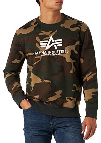 Alpha Industries Basic Sweater Camo Sweatshirt für Herren Wdl Camo 65