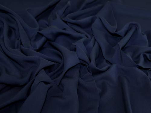 Minerva Challis Viskose-Stoff, Marineblau, Meterware