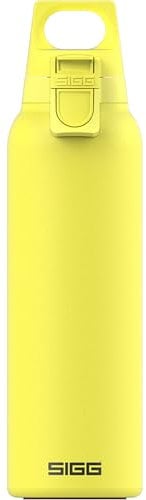 SIGG Hot & Cold ONE Light Ultra Lemon Thermo Trinkflasche (0.55 L), schadstofffreie und isolierte Trinkflasche, einhändig bedienbare Thermo-Flasche aus 18/8 Edelstahl