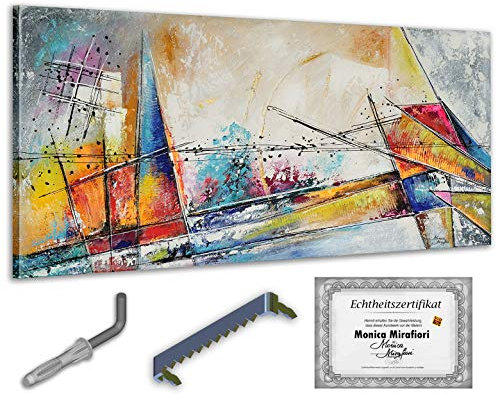 Monica Mirafiori I 120x60 cm I Tableau Peint à la Main I Modèles Tableau I Peintre Moderne I Tableaux Peintures I Toile sur Cadre en Bois