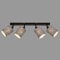 BRILONER Leuchten - Spotleuchte, Deckenspot mit Sterneneffekt, Deckenleuchte, Spotköpfe dreh- und schwenkbar, 4x E27. je max. 25 Watt, Grau-Schwarz, 650x130x155mm (max. 259mm) (LxBxH)