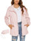 Rapbin, Giacca impermeabile da donna leggera impermeabile giacca a vento sottile impacchetabile, da viaggio, per bicicletta, giacca a vento, Colore: rosa., S