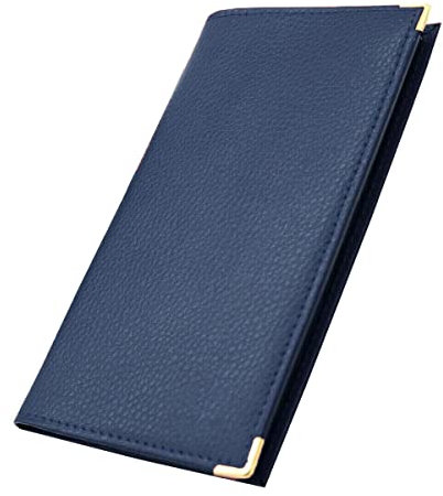 Charmoni - Etui Porte chéquier Porte Carte crédit pièce d'identité (C07 Bleu Indigo)