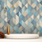 TADESSI Tapete Retro Roberto M1-No.247 Vliestapete Blau Grau Geometrische Tapete Grafik Wohnzimmer Schlafzimmer Küche