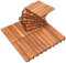 Ikodm Piastrelle in legno per terrazze, 44 x pannelli per balcone, piastrelle, giardino, 4 m², 30 x 30 cm, mosaico in legno di acacia, 6 satte, per terrazze e balconi