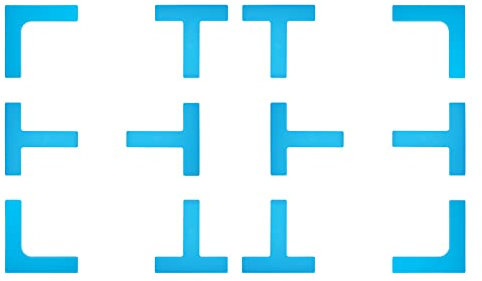 Eco Walker Court Lines Marker Kit Throw Down Markers Create Your Own Mini Pickleball Tennis Court (Blue)