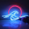 DAKABUKA Sunset&Sea LED Neon Signs Wave Neon Lights For Bedroom Decoration Cool Wall Decor For Living Room Boy's Girls Room USB Powered(15 * 8.7)