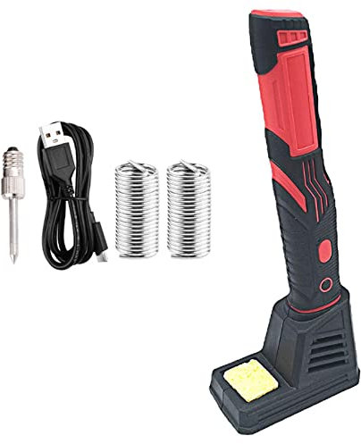 Tragbarer kabelloser Lötkolben 1800mAh wiederaufladbares Lötwerkzeug mit Berührungssensor und LED-Scheinwerfer, professionelles sicheres kabelloses Lötset