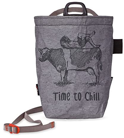 Chillaz Time to Chill Chalkbag Grau - Wasserfester robuster Chalkbag, Größe One Size - Farbe Dot Grey Melange