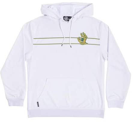 SANTA CRUZ Herren-Kapuzenpullover aus Netzstoff, mittelschwer, Größe S, Weiß, Weiss/opulenter Garten, Small