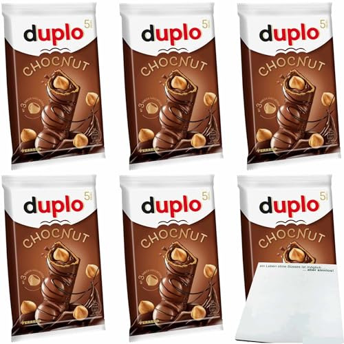 usy Bundle für Duplo Chocnut mit ganzen Haselnüssen 6er Pack (6x130g Packung) + usy Block