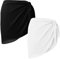 GWAWG 2 PCS Women Beach Wrap Short Sarongs Bikini Cover Up Chiffon Swimsuit Wrap Skirts for Swimwear Black