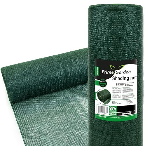 Prime Garden® Brise-vue pour clôture de jardin et balustrade de balcon - Résistant aux UV - Tissu d'ombrage - Protection solaire - Vert (valeur d'ombrage 95 %, 1,5 m x 10 m = 15 m²)