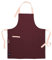 Encasa XO Verstellbare Küchen Schürze mit Taschen und Handtuchhalter, 68x85 cm, recycelte Baumwolle, für Zuhause, Restaurant, Männer & Frauen, Kochen, Backen - Kastanienbraun